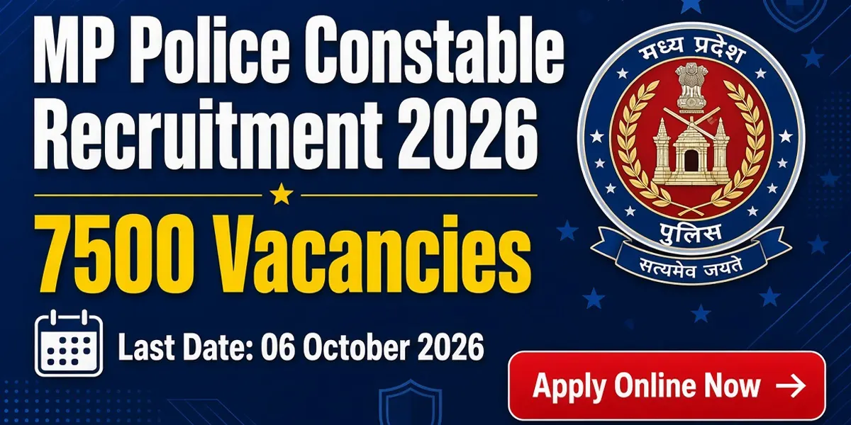 MP Police Constable Recruitment 2026 - Apply Online